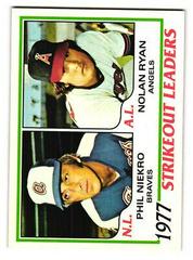 1977 Strikeout Leaders Phil Niekro / Nolan Ryan #60YOT-27 Baseball Cards 2011 Topps 60 Years of Topps Prices