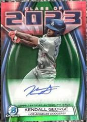 Kendall George [Green] #23A-KG Baseball Cards 2023 Bowman Draft Class of Autographs Prices