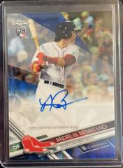 Andrew Benintendi [Blue Wave Refractor] #RA-ABE Baseball Cards 2017 Topps Chrome Rookie Autographs Prices