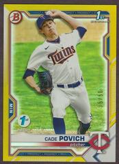 Cade Povich [Gold Foil] Baseball Cards 2021 Bowman Draft 1st Edition Prices