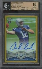 Andrew Luck [Passing Autograph Gold Refractor] #1 Football Cards 2012 Topps Chrome Prices
