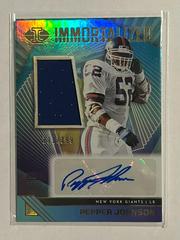 Pepper Johnson #37 Football Cards 2023 Panini Illusions Immortalized Jersey Autograph Prices