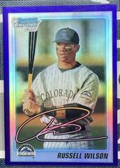 Russell Wilson [Purple Refractor] Baseball Cards 2010 Bowman Chrome Draft Picks & Prospects Prices
