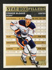 Connor McDavid [Gold] Hockey Cards 2023 Upper Deck Stat Box Fillers Prices