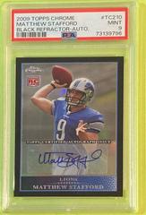 Matthew Stafford [Black Refractor Autograph] Football Cards 2009 Topps Chrome Prices