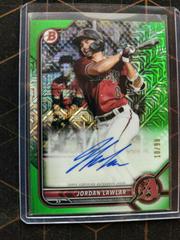 Jordan Lawlar [Green Refractor] Baseball Cards 2022 Bowman Chrome Mega Box Mojo Autographs Prices