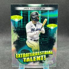 Jazz Chisholm Jr. #ET-4 Baseball Cards 2023 Topps Cosmic Chrome Extraterrestrial Talent Prices