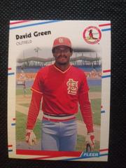 David Green #34 Baseball Cards 1988 Fleer Prices