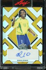 Ronaldinho [Prismatic Gold] #BA-R2 Soccer Cards 2022 Leaf Metal Autographs Prices