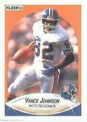 Vance Johnson #25 Football Cards 1990 Fleer Prices