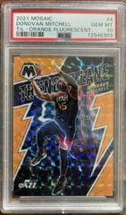 Donovan Mitchell [Orange Fluorescent] Basketball Cards 2021 Panini Mosaic Thunder Lane Prices