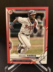 Michael Harris [Red] #BD-86 Baseball Cards 2021 Bowman Draft Prices