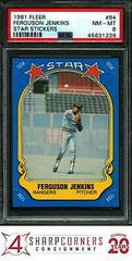 Ferguson Jenkins #84 Baseball Cards 1981 Fleer Star Stickers Prices