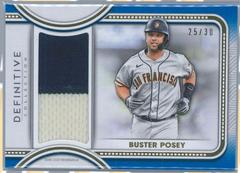 Buster Posey [Blue] #DJR-BP Baseball Cards 2022 Topps Definitive Jumbo Relic Collection Prices