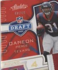 Dameon Pierce [Gold] Football Cards 2022 Panini Absolute War Room Materials Prices