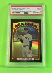 Aaron Judge [Chrome Black Refractor] #121 Baseball Cards 2021 Topps Heritage Prices