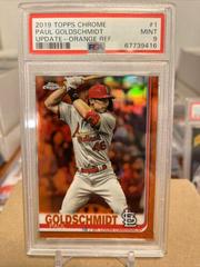 Paul Goldschmidt [Orange Refractor] Baseball Cards 2019 Topps Chrome Update Prices