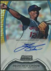 Francisco Lindor [Prospects Gold Refractor] #45 Baseball Cards 2011 Bowman Sterling Prices
