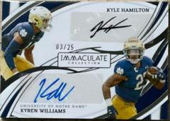 Kyle Hamilton, Kyren Williams #DA-KK Football Cards 2022 Panini Immaculate Collegiate Dual Autographs Prices