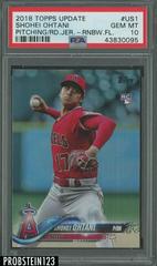 Shohei Ohtani [Pitching in Red Jersey Rainbow Foil] Baseball Cards 2018 Topps Update Prices