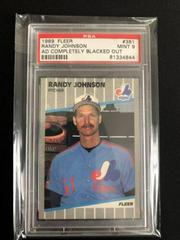 Randy Johnson [Ad Completely Blacked Out] Baseball Cards 1989 Fleer Prices