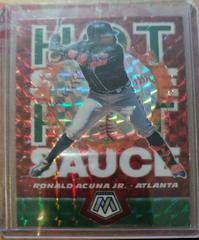 Ronald Acuna Jr. [Green Mosaic] #HS6 Baseball Cards 2021 Panini Mosaic Hot Sauce Prices