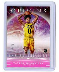 Taylor Hendricks [Pink] #16 Basketball Cards 2023 Panini Origins Taking the Leap Prices