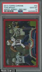 Tom Brady [White Jersey Red Refractor] Football Cards 2013 Topps Chrome Prices