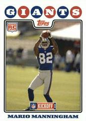 Mario Manningham Football Cards 2008 Topps Kickoff Prices