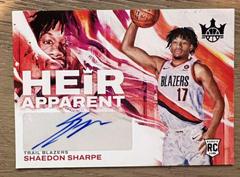 Shaedon Sharpe [Violet] #HA-SST Basketball Cards 2022 Panini Court Kings Heir Apparent Prices