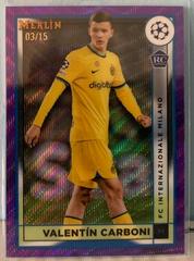 Valentin Carboni [Purple Wave] #65 Soccer Cards 2022 Topps Merlin Chrome UEFA Club Competitions Prices