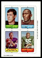 Charlie Durkee, Clifton McNeil, Fran Tarkenton, Maxie Baughan Football Cards 1969 Topps Four in One Prices