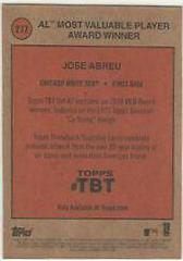 Jose Abreu #277 Baseball Cards 2020 Topps Throwback Thursday Prices