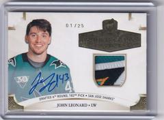 John Leonard [Gold Autograph Patch] #2020-JL Hockey Cards 2020 Upper Deck The Cup Rookie Class of 2021 Prices