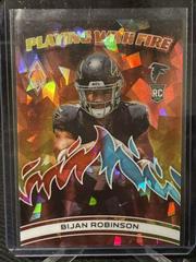 Bijan Robinson [Fire Ice] #PWF-3 Football Cards 2023 Panini Phoenix Playing with Fire Prices