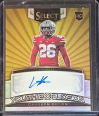 Cameron Brown [Gold] #YS-CBR Football Cards 2023 Panini Select Draft Picks Youth Explosion Signatures Prices