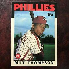 Milt Thompson #112T Baseball Cards 1986 Topps Traded Tiffany Prices