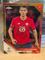 Sven Botman [Red & Gold Starball Refractor] Soccer Cards 2021 Topps Chrome UEFA Champions League Prices
