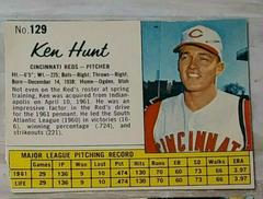 Ken Hunt [Hand Cut] Baseball Cards 1962 Jell O Prices
