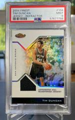 Tim Duncan [Jersey Green Refractor] Basketball Cards 2004 Finest Prices