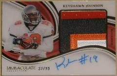Keyshawn Johnson #17 Football Cards 2023 Panini Immaculate Premium Patch Autograph Prices
