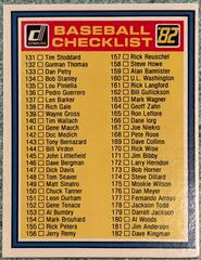 Checklist 131-234 Baseball Cards 1982 Donruss Prices