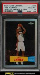LeBron James [1957 White Refractor] Basketball Cards 2007 Topps Chrome Prices