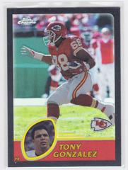 Tony Gonzalez [Black Refractor] #112 Football Cards 2003 Topps Chrome Prices