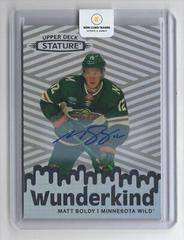 Matt Boldy [Autograph] Hockey Cards 2022 Upper Deck Stature Wunderkind Prices