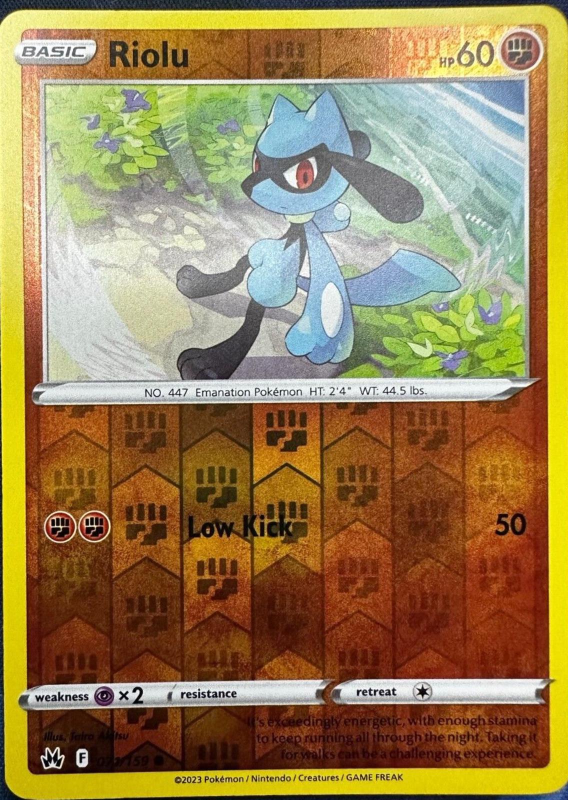 Riolu [Reverse Holo] 71 Prices Pokemon Crown Zenith Pokemon Cards