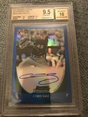 Chris Sale [Autograph Blue Refractor] #220 Baseball Cards 2011 Bowman Chrome Prices