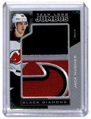 Jack Hughes [Puzzle] #TLNJ-JH Hockey Cards 2021 Upper Deck Black Diamond Team Logo Jumbo Patches Prices