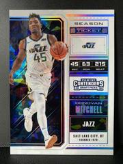 Donovan Mitchell [Blue Jersey Cracked Ice] #15 Basketball Cards 2018 Panini Contenders Draft Picks Prices