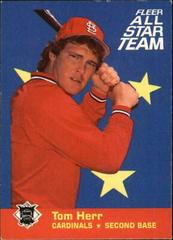 Tom Herr #2 Baseball Cards 1986 Fleer All Stars Prices